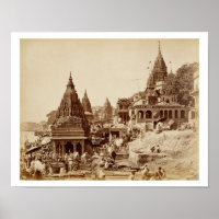 Vishnu Pud e Outros Templos, Benares (foto sepia)