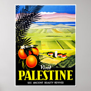 Poster Visit Palestine ~ See Ancient Beauty Revived
