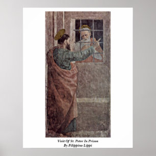 Poster Visita de St Peter na prisão por Filippino Lippi