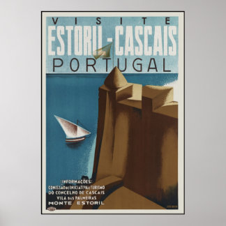 Póster Visita Estoril-Cascais Portugal