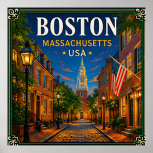 Poster 🍁 Visita Histórica a Boston Massachusetts 🍁