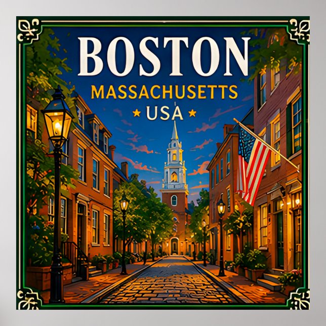 Poster 🍁 Visita Histórica a Boston Massachusetts 🍁 (Frente)
