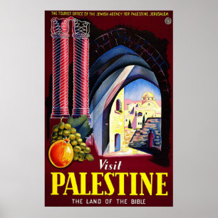 Poster Visita Palestina a terra da bíblia
