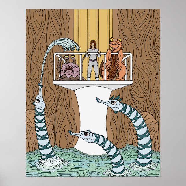 Poster Visitando a Piscina dos Piptrixons (Frente)