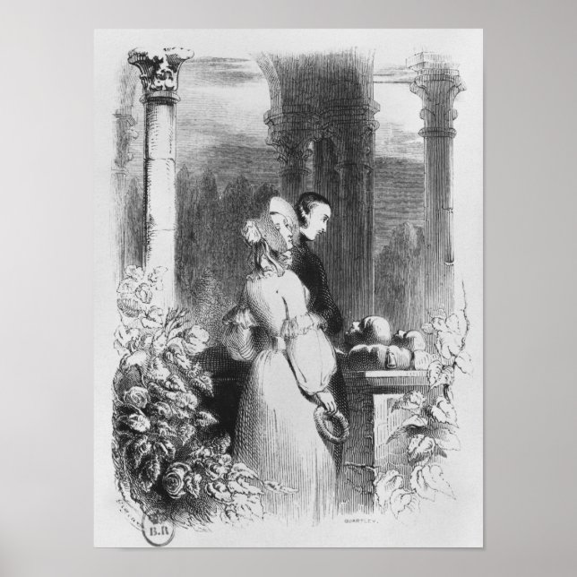 Poster Visitando o túmulo de Heloise e Abelard (Frente)