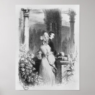 Poster Visitando o túmulo de Heloise e de Abelard
