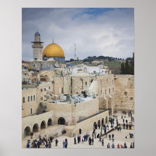 Póster Visitantes, Western Wall Plaza & Dome do Rock (Frente)