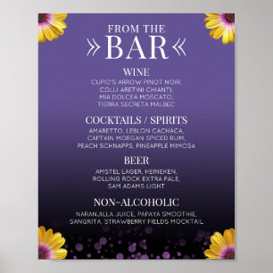 Poster Visitas Elegantes com Bebidas de Casamento com Gli