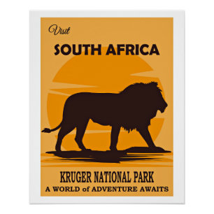 Póster Visite a África do Sul