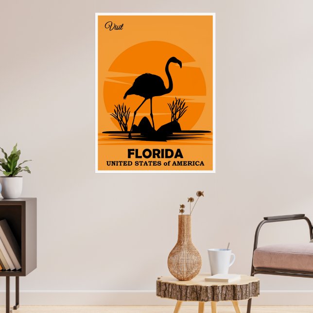 Poster Visite a Flórida, pôster de viagem, (Sala de Estar 3)