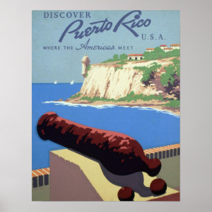 Poster Visite a Fortaleza de El Morro, Porto Rico, San Ju