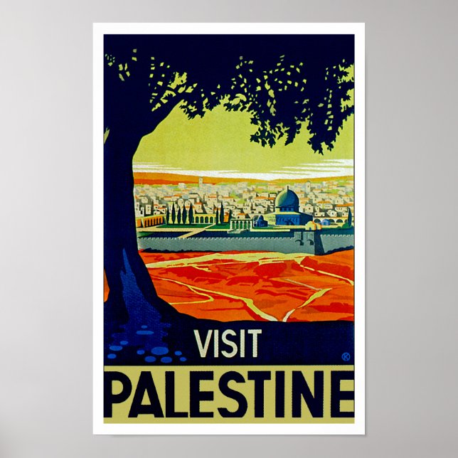 Póster Visite a Palestina (Frente)