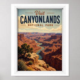 Poster Visite Canyonlands National Park Viagem Vintage