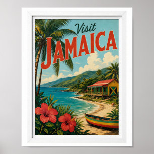 Poster Visite Jamaica Travel Vintage