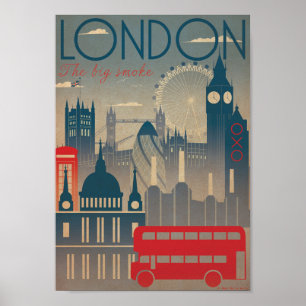Poster - Visite Londres Inglaterra UK