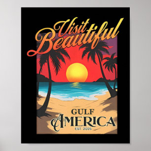 Poster Visite o belo Golfo América Funny Renaming Golfo