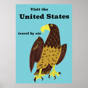 Poster Visite o cartaz de viagem dos Estados Unidos