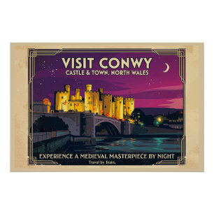 Póster Visite o Cartaz de Viagem em Estilo Vintage do Cas