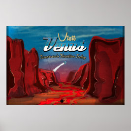 Póster Visite o Cartaz Vintage de Vênus