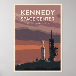 Poster Visite o Centro Espacial Kennedy