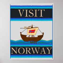 Poster Visite o escritório/casa da Noruega (12,5"x16")