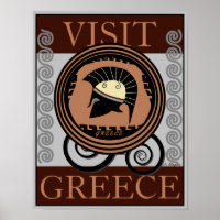 Visite o Grécia Home/ Office Decor (12,5"x16")