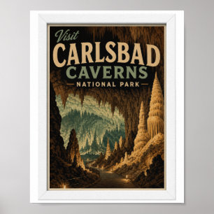 Poster Visite o Parque Nacional das Cavernas de Carlsbad