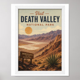 Poster Visite o Parque Nacional Death Valley Viagem Vinta