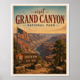 Poster Visite o Parque Nacional do Grand Canyon Viagem Vi