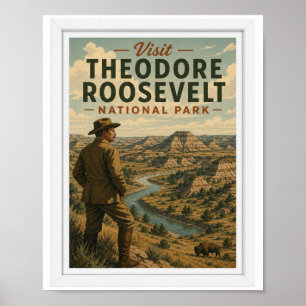 Poster Visite o Parque Nacional Theodore Roosevelt Viagem