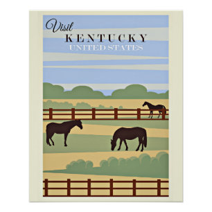 Póster Visite o poster de viagens de Kentucky,