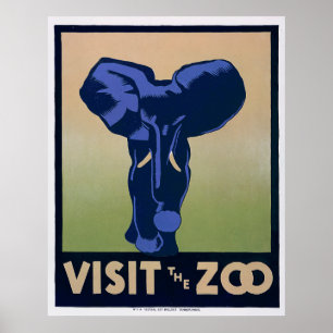 Poster Visite o zoológico