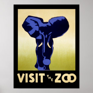 Poster Visite O Zoológico