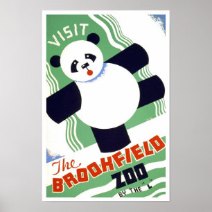 Poster Visite o Zoológico, 1938. Publicidade Antiga