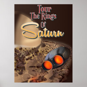 Póster Visite os anéis do cartaz do viagem de Saturn