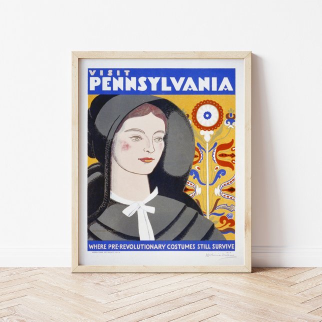 Poster Visite Pensilvânia | Viagens vintage (Criador carregado)