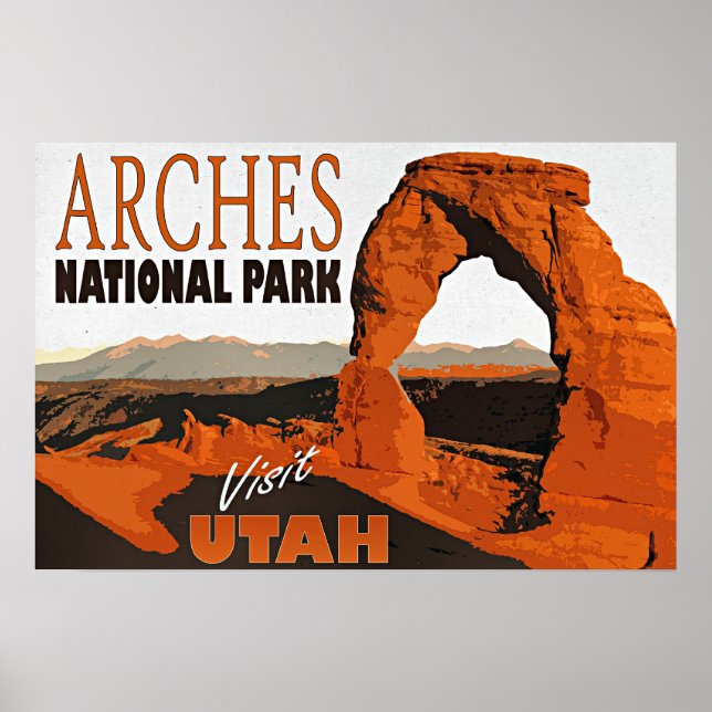 Poster Visite Utah, Parque Nacional Arches, (Frente)