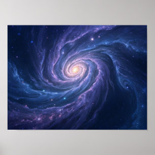 Poster Vislumbre do Cosmos: Uma Galáxia Espiral Invertida
