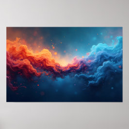 Poster Visões Abstratas em 8K: Texturas Modernas e Arte F