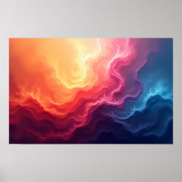 Poster Visões Abstratas em 8K: Texturas Modernas e Arte F