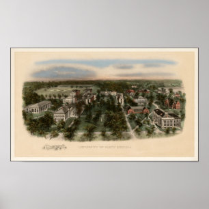 Póster Vista 1907 da universidade de North Carolina