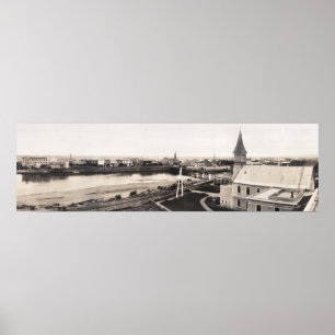 Póster Vista 1915 de Fairbanks, fotografia longa da jarda