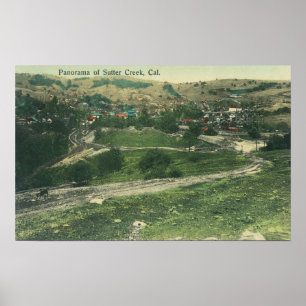 Póster Vista aérea da angra de CitySutter, CA