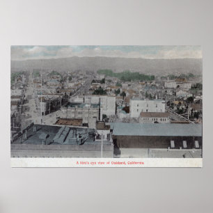 Póster Vista aérea da cidade # do 2Oakland, CA