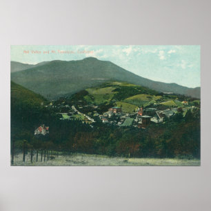 Póster Vista aérea da cidade e do Mt. Tamalpais