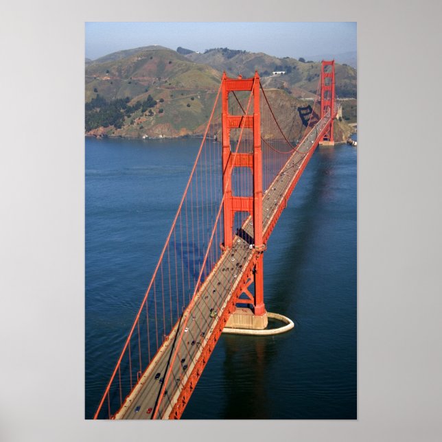 Póster Vista aérea da Golden Gate Bridge na (Frente)