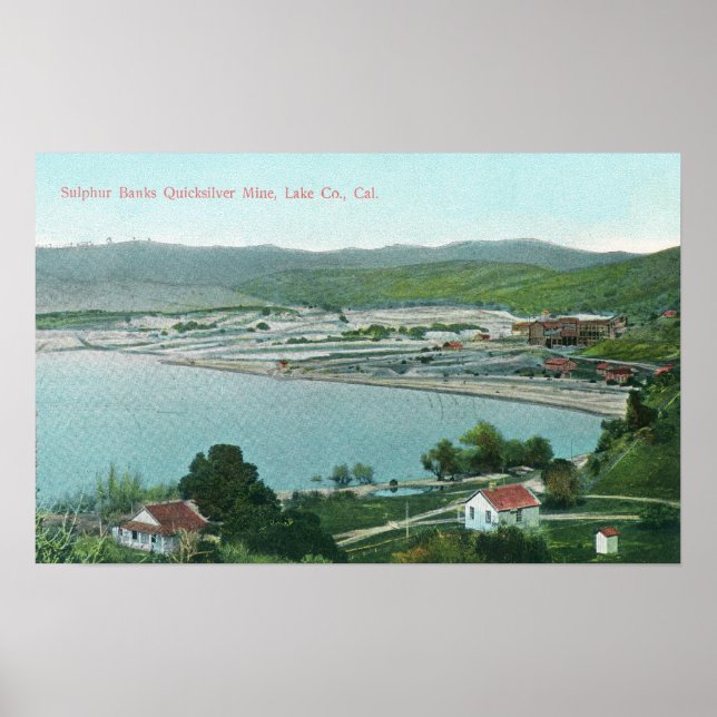 Póster Vista aérea das minas de enxofre (Frente)