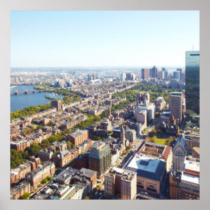 Póster Vista aérea de Boston