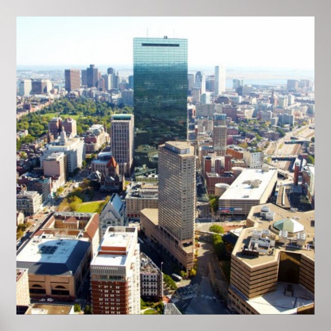 Póster Vista aérea de Boston 2 (Frente)