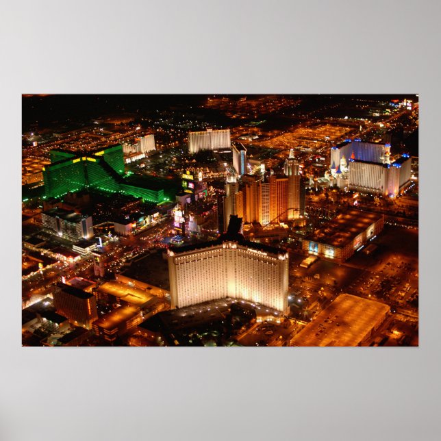 Póster Vista aérea de Las Vegas (Frente)